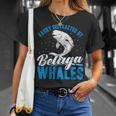 ベルーガクジラに簡単に気を取られる面白いシロイルカ動物。 Tシャツ 彼女への贈り物