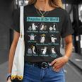 ペンギンの種類 ペンギン好き 野生動物 北極 シーバードファン Tシャツ 彼女への贈り物