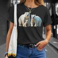 ホッキョクグマ。動物好き、シロクマの家族 Tシャツ 彼女への贈り物