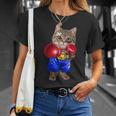ボクシング をする 猫 ねこ Tシャツ 彼女への贈り物