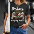 ポーカーをする犬 ビション・フリーゼ ビション・フリーゼの犬種 Tシャツ 彼女への贈り物