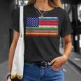 メキシコ アメリカ 国旗 アメリカ セラペ シンコ デ マヨ パーティー Tシャツ 彼女への贈り物