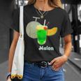 メロン 3 Melon メロンソーダ クリームソーダ カット 『デリシャス フルーツ』果物 リアル 面白い イラスト Tシャツ 彼女への贈り物