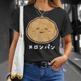 メロンパン 菓子パン パン かわいい 顔 八の字眉 笑い おもしろ キャラクターキャラクター メロンパン好き Tシャツ 彼女への贈り物