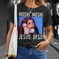 モシ・モシ・ジーザス・デス面白い Tシャツ 彼女への贈り物