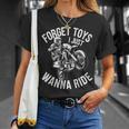 モトクロス ライダー ダートバイク ヘルメット Forget Toys I Just Wanna Tシャツ 彼女への贈り物
