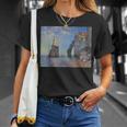 モネのエトルタの断崖 Tシャツ 彼女への贈り物
