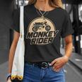 モンキーバイクライダーレトロクラシック原付オートバイtシャツ Tシャツ 彼女への贈り物