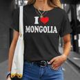 モンゴル I Love Mongolia Tシャツ 彼女への贈り物