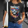 ユキヒョウ パンサー 大型ネコ科動物 ユキヒョウ Tシャツ 彼女への贈り物