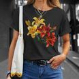 ユリの花 恋人の日 ユリ ホームフラワー ガーデンデザイン Tシャツ 彼女への贈り物