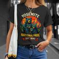 ヨセミテ国立公園 クマの家族 Est 1890 サンセットアート Tシャツ 彼女への贈り物