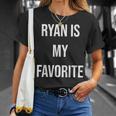 ライアンは私のお気に入り Tシャツ 彼女への贈り物