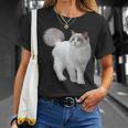 ラグドール 猫のポートレート ラグドール キャットヘッド ラグドール 猫の顔 Tシャツ 彼女への贈り物