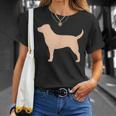 ラブラドールレトリバー 犬のシルエット Tシャツ 彼女への贈り物