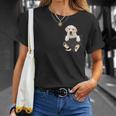 ラブラドール愛好家のためのポケットに入った面白いラブラドールレトリーバー Tシャツ 彼女への贈り物