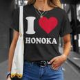 レッドハート I Love Honoka Tシャツ 彼女への贈り物