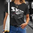 レトロ Jdm 日本語 ドリフト レーシング チューニング カー レジェンド スカイラインr34 Tシャツ 彼女への贈り物