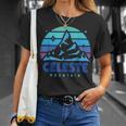 レトロ セレステ ヴィンテージデザイン 山遊び ビデオゲーム Tシャツ 彼女への贈り物