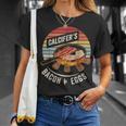 レトロ ヴィンテージ カルシファーのベーコンと卵料理 食品愛好家 Tシャツ 彼女への贈り物