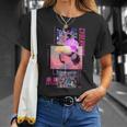 レトロなサイバーパンクヴェイパーウェーブ の 美学を取り入れた日本のサイバーパンクアニメ Tシャツ 彼女への贈り物