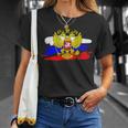 ロシア国章 ロシア国旗 イーグルエンブレム付き Tシャツ 彼女への贈り物