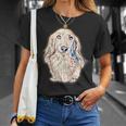 ロングヘア ダックスフンド ギフト かわいい ソーセージ 犬 レディース メンズ Tシャツ 彼女への贈り物