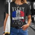 ヴィシー フランス 国旗 Gps座標 Tシャツ 彼女への贈り物