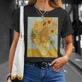 ヴィンセント・ヴァン・ゴッホのひまわり Tシャツ 彼女への贈り物