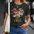 ヴィンテージ 1975年 楽しい かわいい 花柄 花 ラブハート 49歳の誕生日 Tシャツ 彼女への贈り物