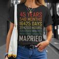 ヴィンテージ 45年 540ヶ月 結婚45周年 記念日 Tシャツ 彼女への贈り物