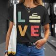 ヴィンテージ I Love Curling Curling Lover レトロカーリング Tシャツ 彼女への贈り物