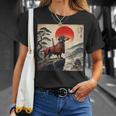 ヴィンテージ ダックスフンド サムライ ウナー 犬 日本の浮世絵 アート Tシャツ 彼女への贈り物