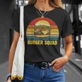 ヴィンテージ バーガー スクワッド チーズバーガー ハンバーガー 恋人へのギフトに Tシャツ 彼女への贈り物