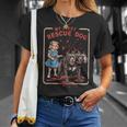 ヴィンテージ ホラー 映画 恋人 レトロ ハロウィン シャツ レスキュー 犬 Tシャツ 彼女への贈り物
