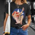 ヴィンテージ 愛国心ピンナップガール Tシャツ 彼女への贈り物