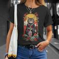 ヴィンテージジャパンの日本酒の猫ポスターデザイン。 Tシャツ 彼女への贈り物