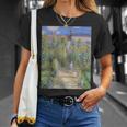 ヴェトゥイユの画家の庭／クロード・モネ（ビッグプリント）【世界の名画】Claude Monet 美術館アート 油絵 Tシャツ 彼女への贈り物