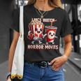 不気味なハロウィン映画愛好家 ホラー映画を見よう Tシャツ 彼女への贈り物