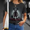 中世の武器 ミッキー怖いホラー Tシャツ 彼女への贈り物