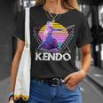 剣道 日本武道 レトロ ヴィンテージ ヴェイパーウェーブ 90年代 Tシャツ 彼女への贈り物