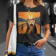 叫ぶ猫、エドヴァルド・ムンク風、面白い猫 Tシャツ 彼女への贈り物
