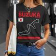 名サーキット概要 鈴鹿トラックレースファンカーレース Tシャツ 彼女への贈り物