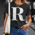 名前入り アルファベット イニシャル文字 R ギフト Tシャツ 彼女への贈り物