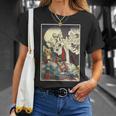 善知鳥安方忠義伝 歌川国芳 国芳スケルトンスペクター日本の浮世絵アートプリント Tシャツ 彼女への贈り物