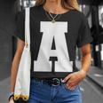 大文字 A アルファベットモノグラム イニシャル Tシャツ 彼女への贈り物
