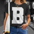 大文字b アルファベットモノグラム イニシャル Tシャツ 彼女への贈り物