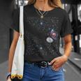宇宙の星 面白いドレス ロボット掃除機 天の川 Tシャツ 彼女への贈り物