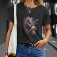 宇宙の猫 スピリット 銀河 ギター サイエンス Tシャツ 彼女への贈り物