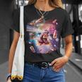 宇宙ピザ猫-レインボーレーザー、タコス、ブリトー Tシャツ 彼女への贈り物